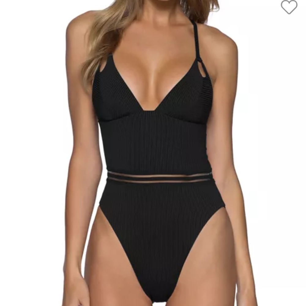 NEW Isabella Rose High Leg Black One Piece